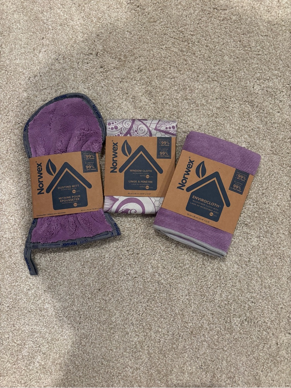 NWT Norwex Purple Household Package set of 3